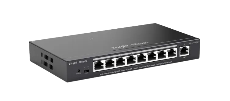 Switch 9 Puertos Gigabit Ruijie Reyee RG-ES209GC-P